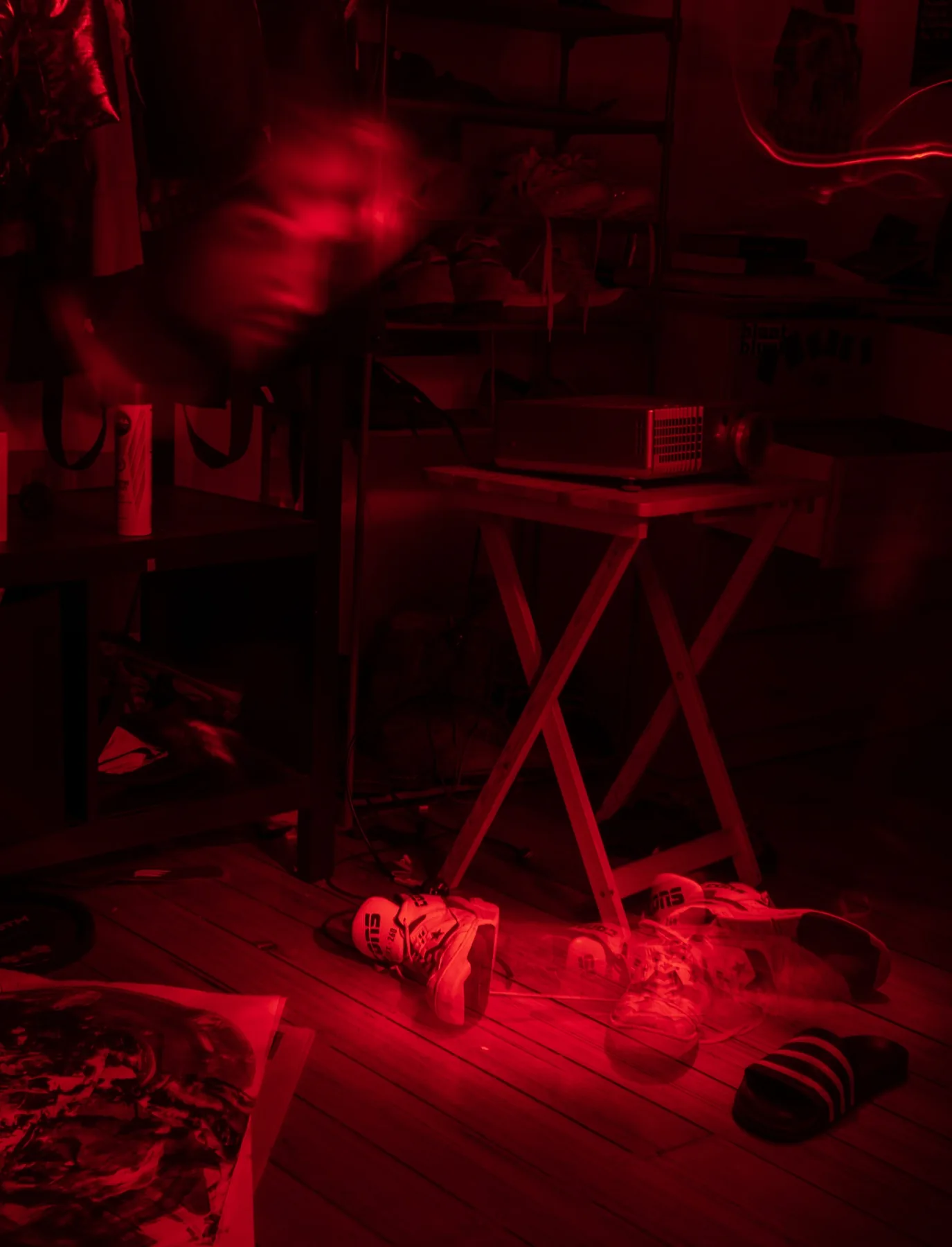 Red light painting room